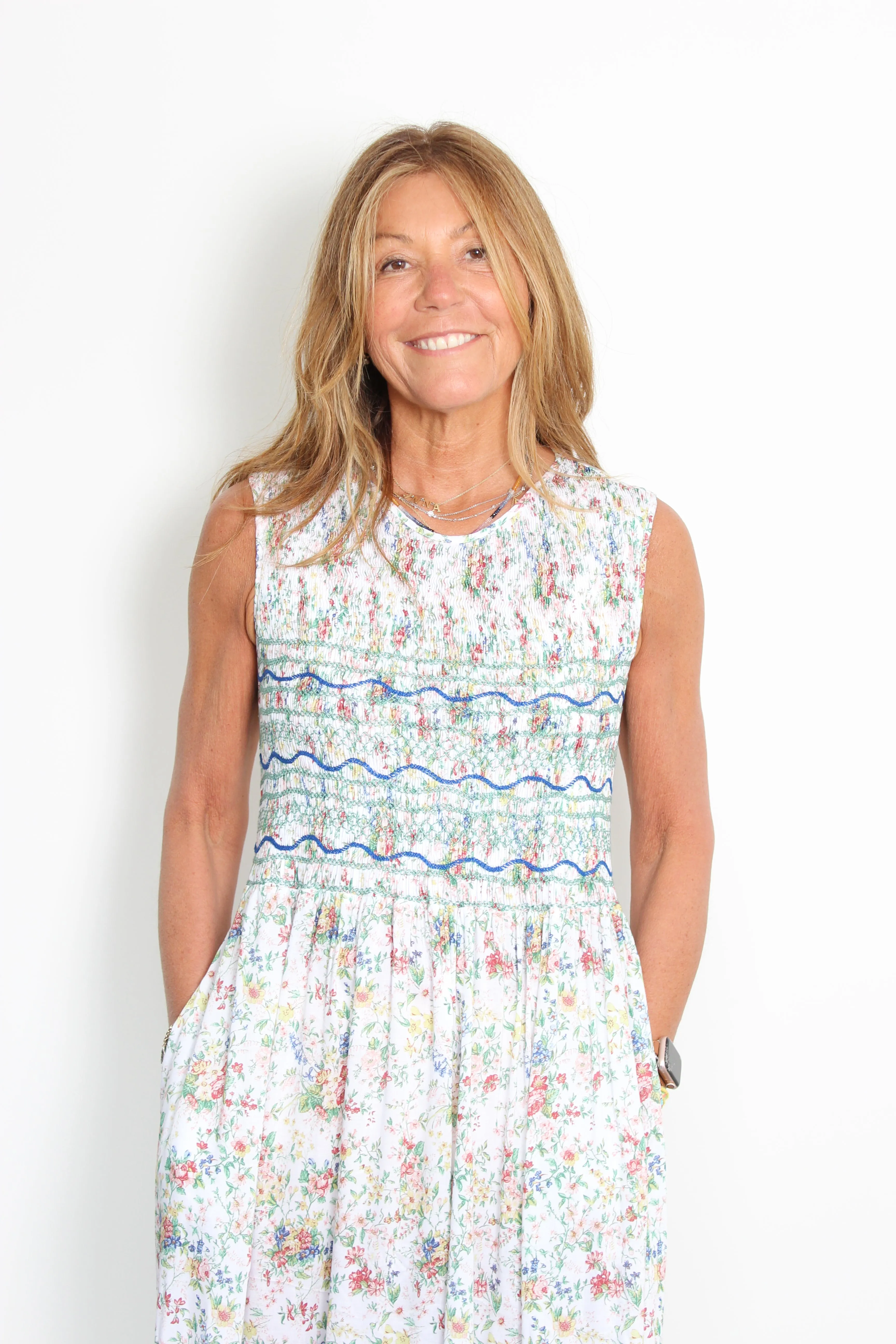 Loretta Caponi Gioia floral-print cotton maxi dress