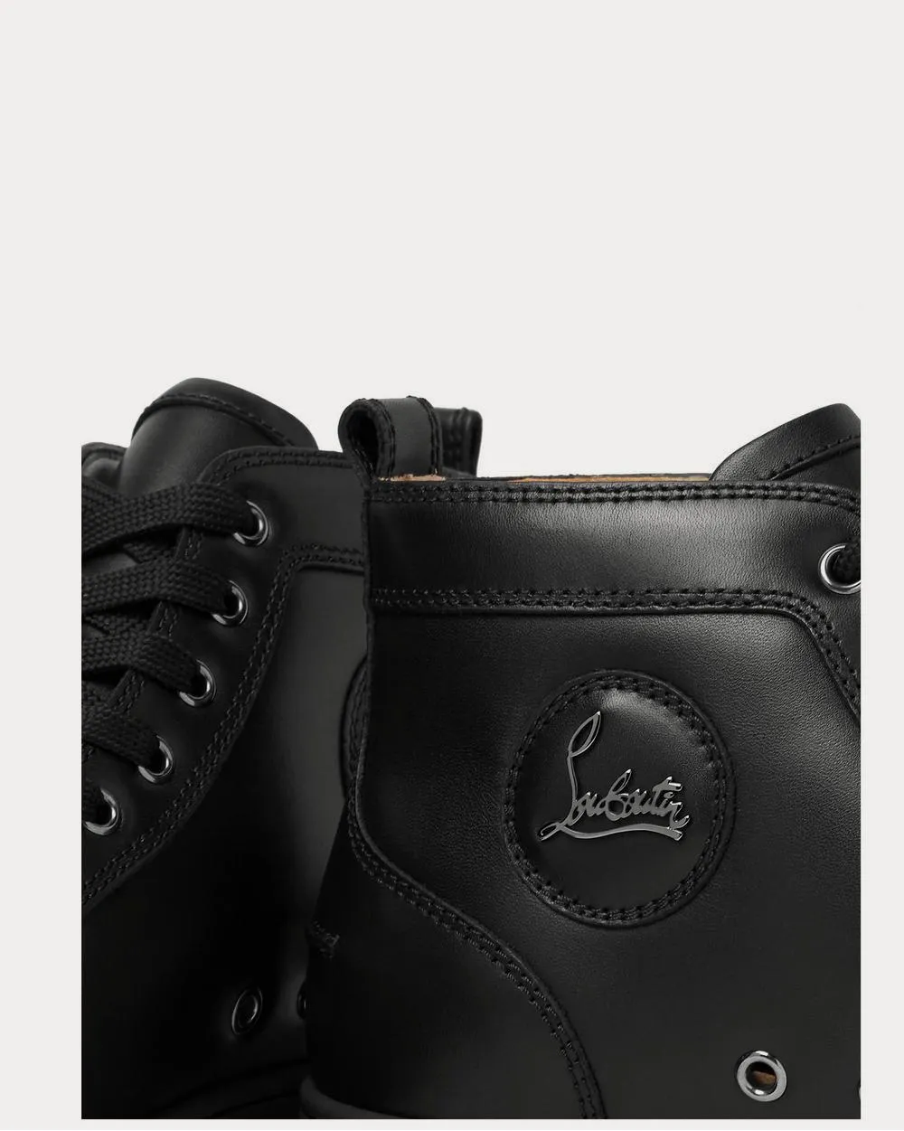 Louis Leather High-Top  Black high top sneakers