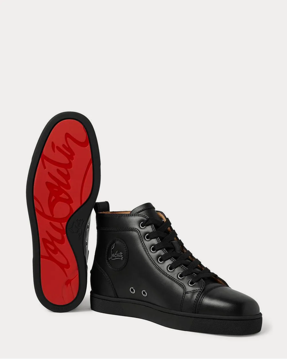 Louis Leather High-Top  Black high top sneakers