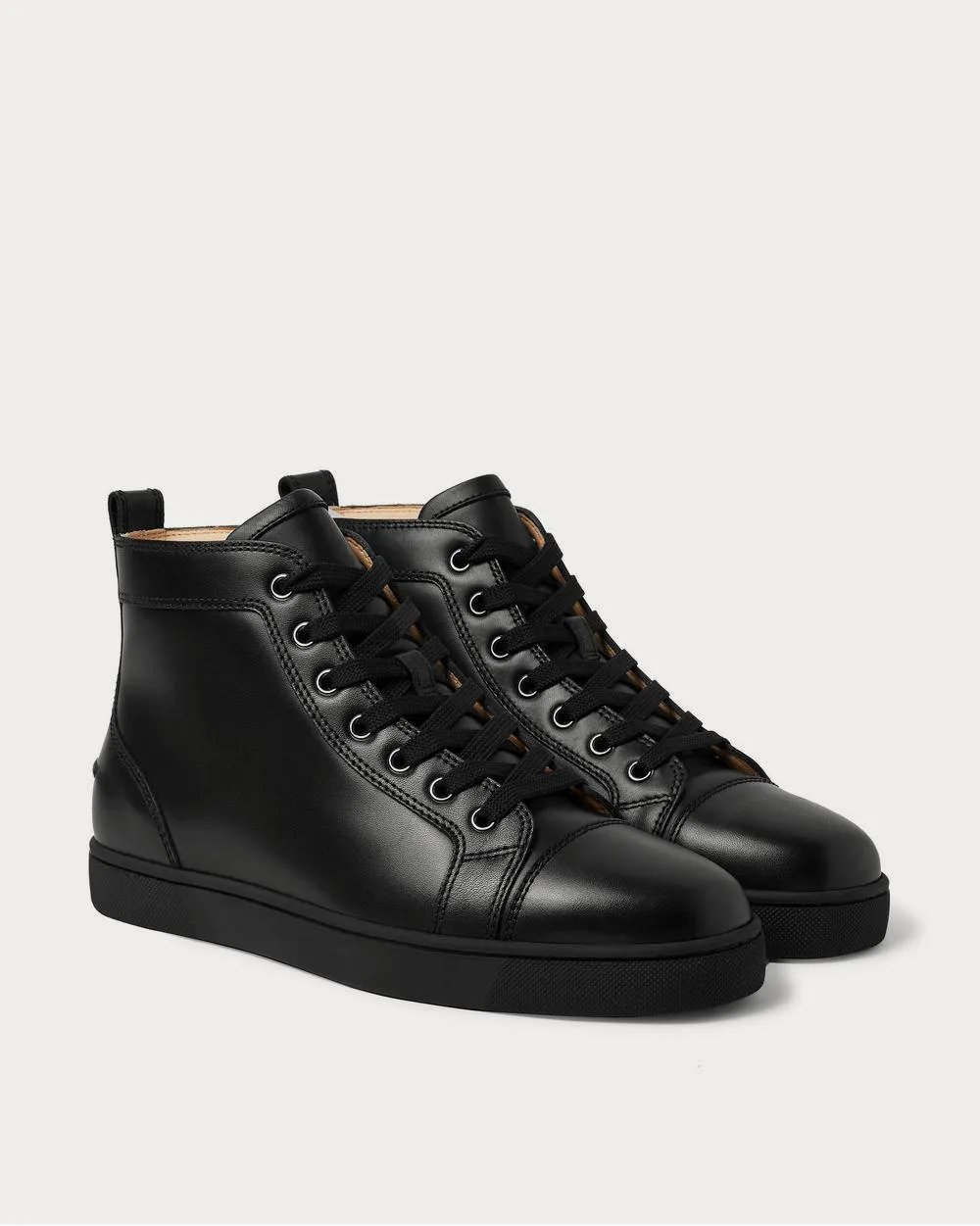 Louis Leather High-Top  Black high top sneakers