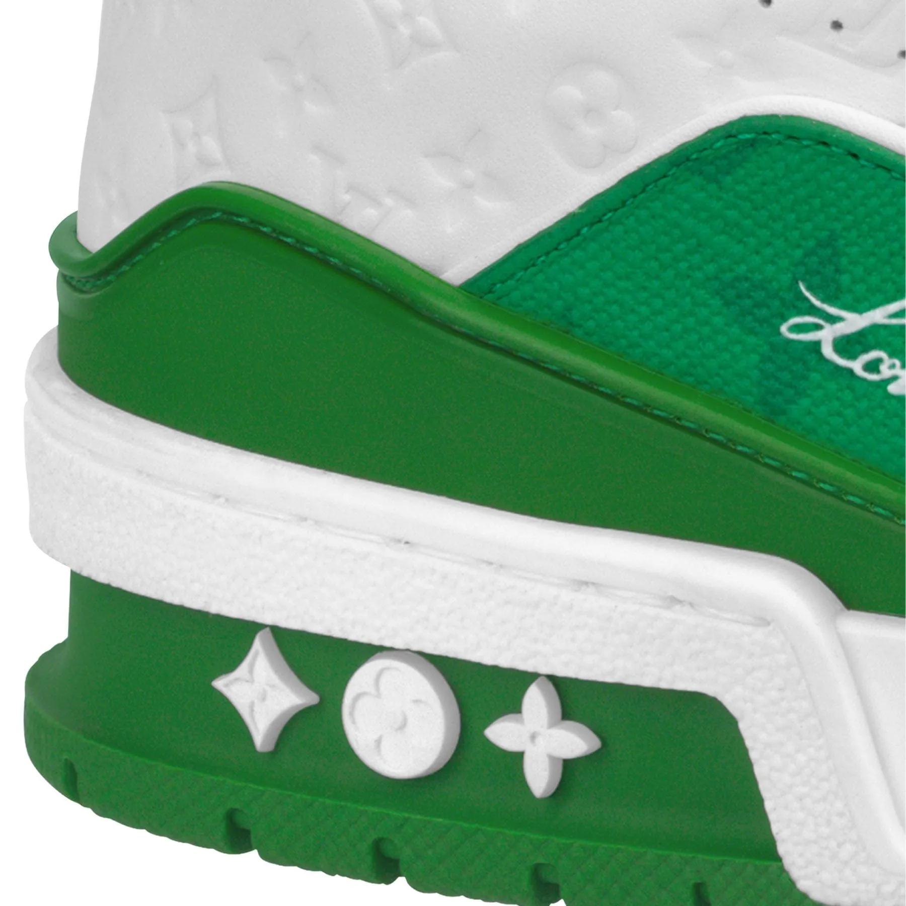 Louis Vuitton Trainer Low White Green