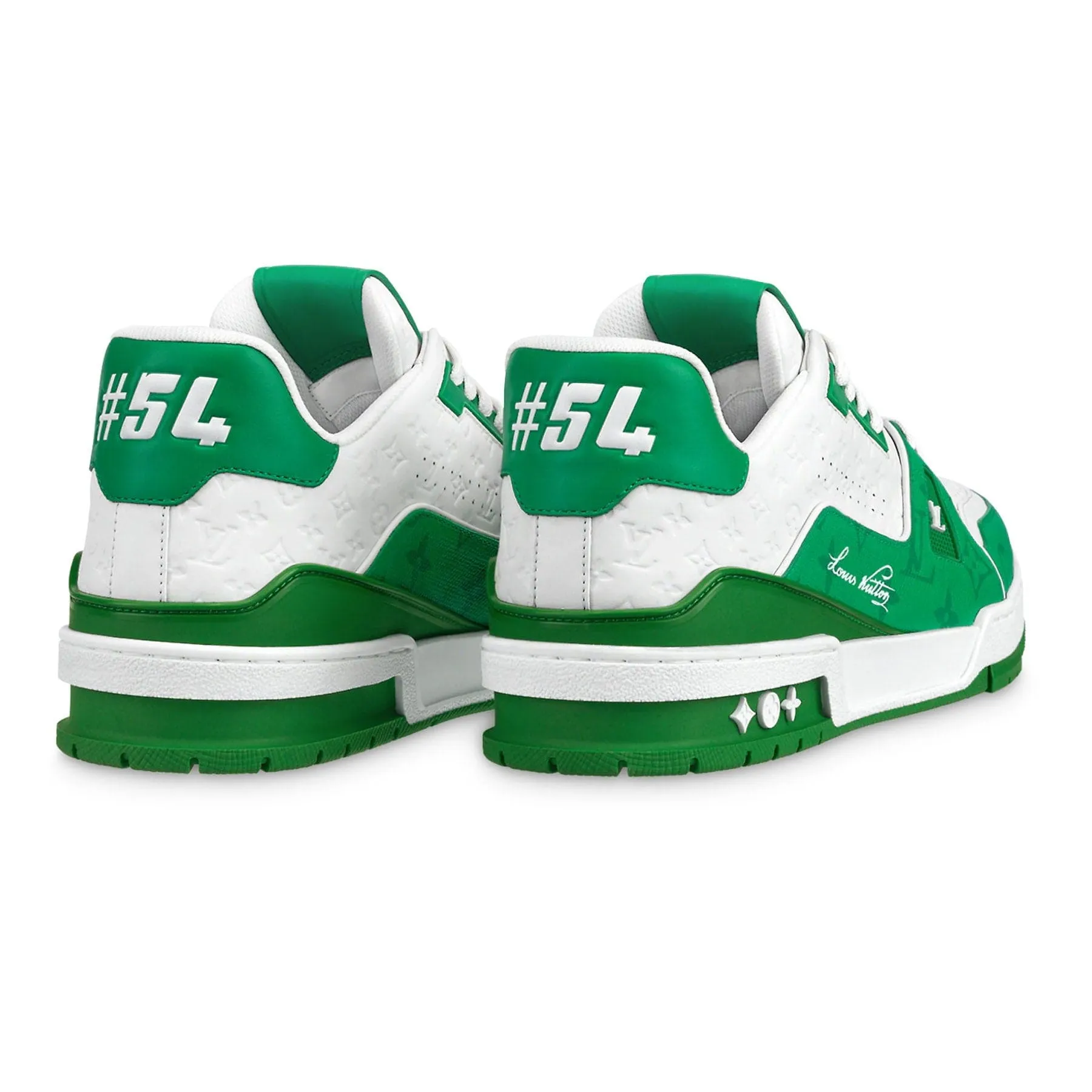 Louis Vuitton Trainer Low White Green