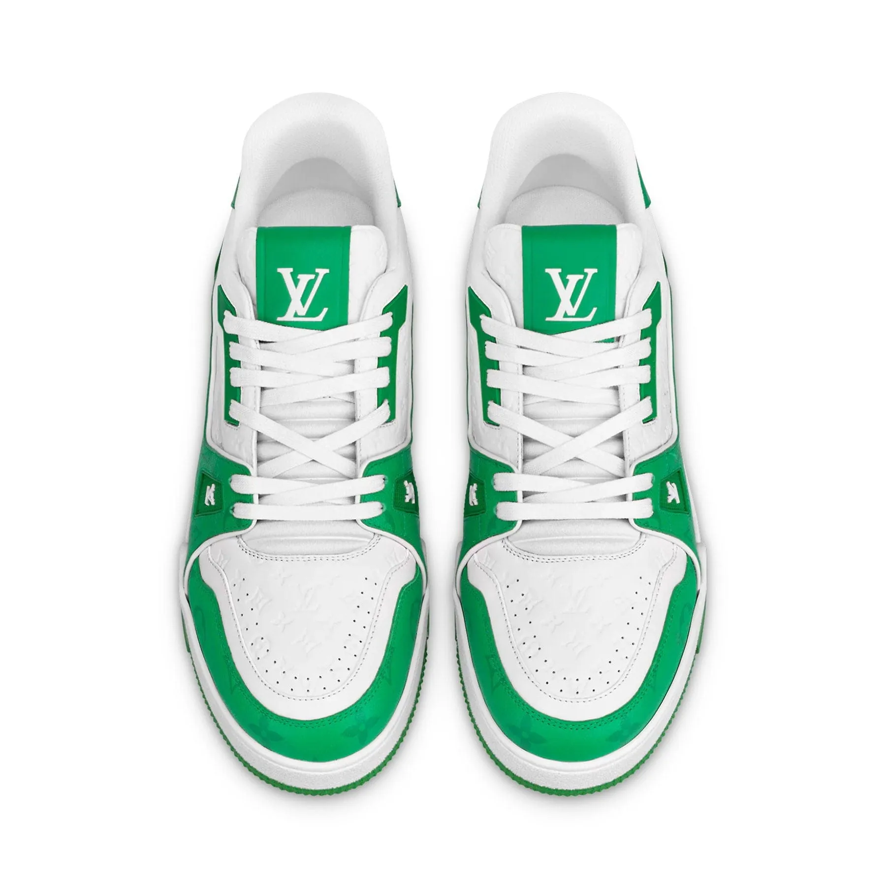 Louis Vuitton Trainer Low White Green