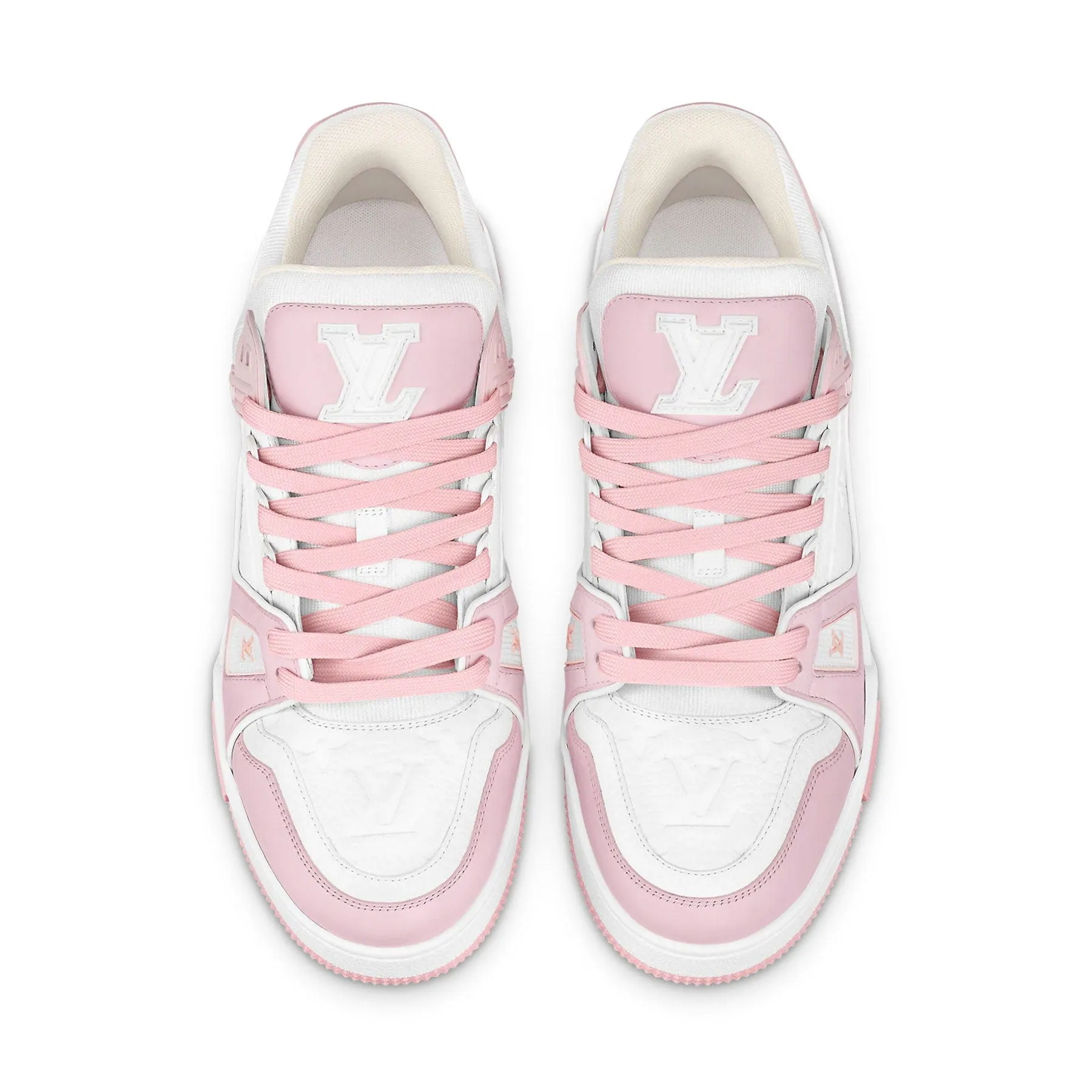Louis Vuitton Trainer Low White Rose