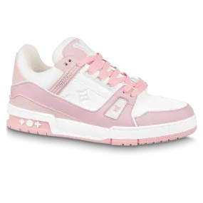 Louis Vuitton Trainer Low White Rose