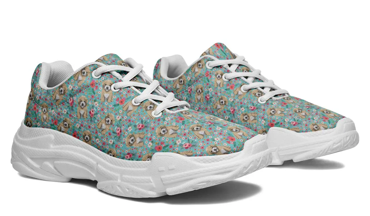 Maltipoo Flower Chunky Sneakers