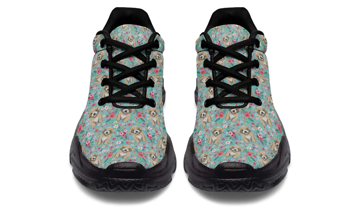 Maltipoo Flower Chunky Sneakers