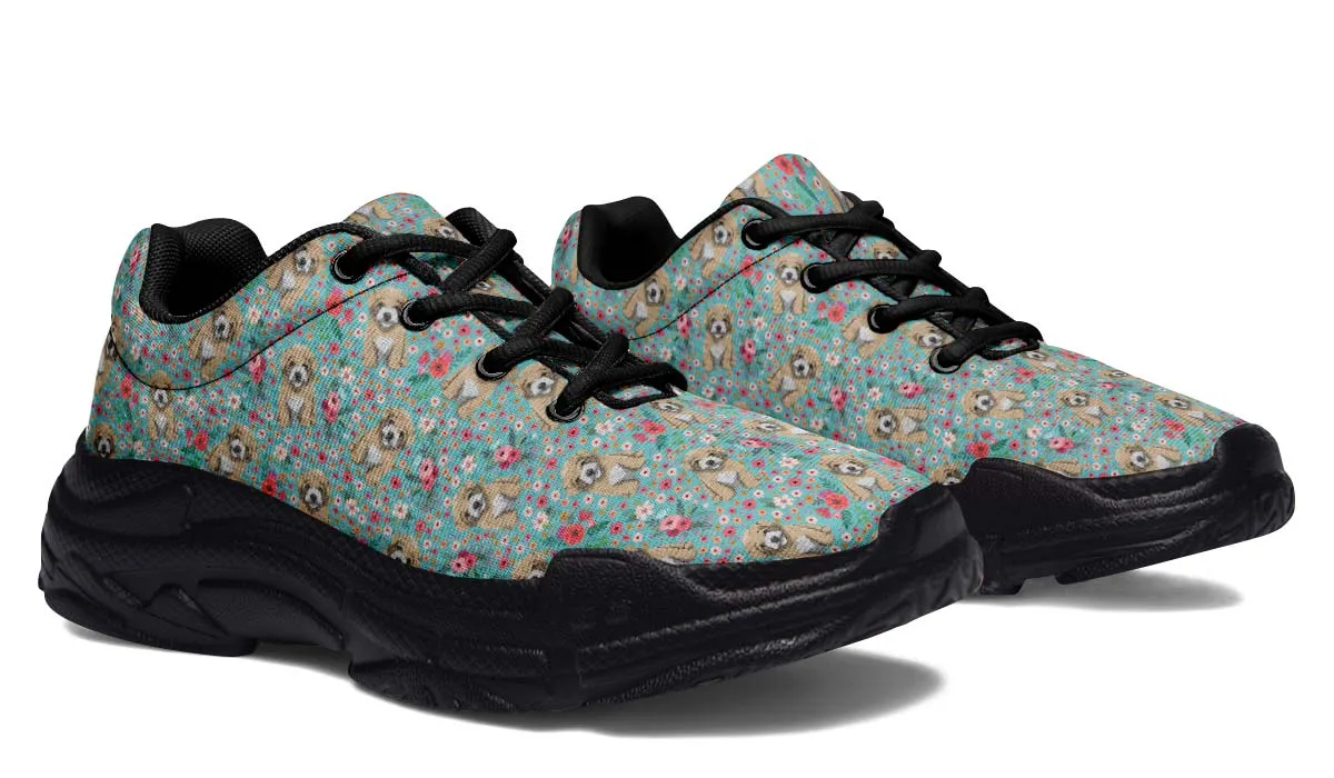 Maltipoo Flower Chunky Sneakers