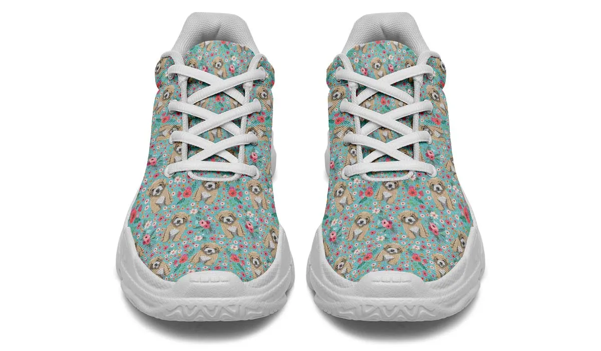 Maltipoo Flower Chunky Sneakers