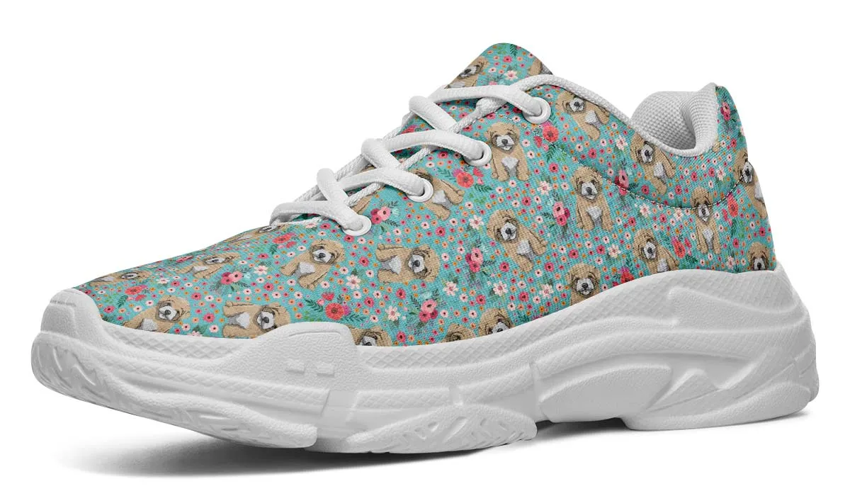 Maltipoo Flower Chunky Sneakers
