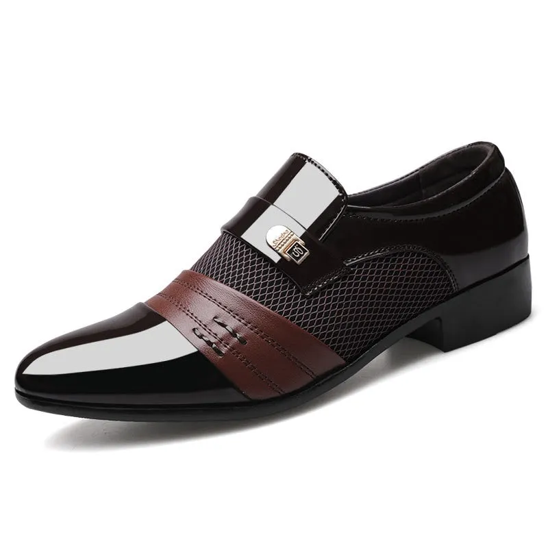 Men Leather Shoes Casual Shoes Slip-on Business Dress Shoes