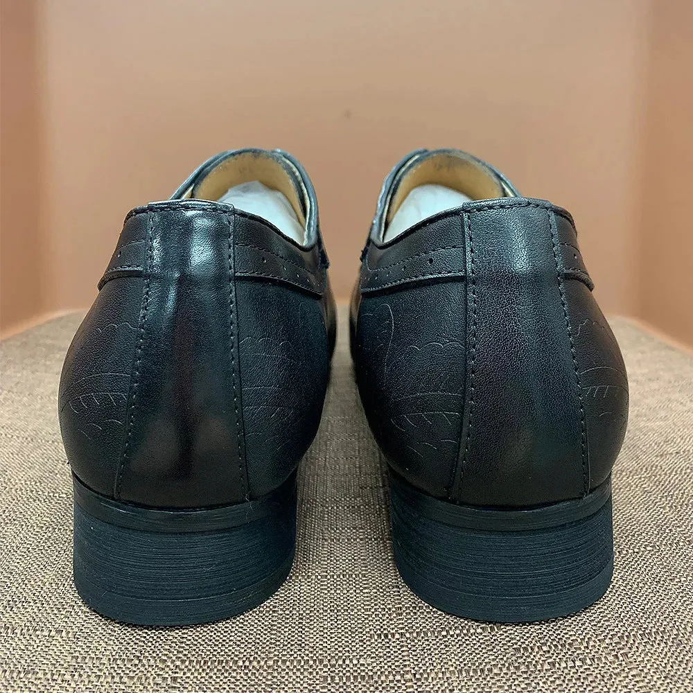 Men's Business Brown Carved Oxford Shoes