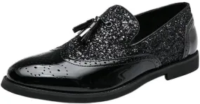 Men's Dress Loafers with Tassel, Luxury Slip-On Shoes, Comfortable Social & Driving Flats, Anti-Slip Walking Shoes for Men
