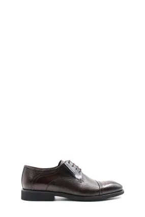 Men's Elegant Brown Brogue Leather Dress Shoes - Wessi
