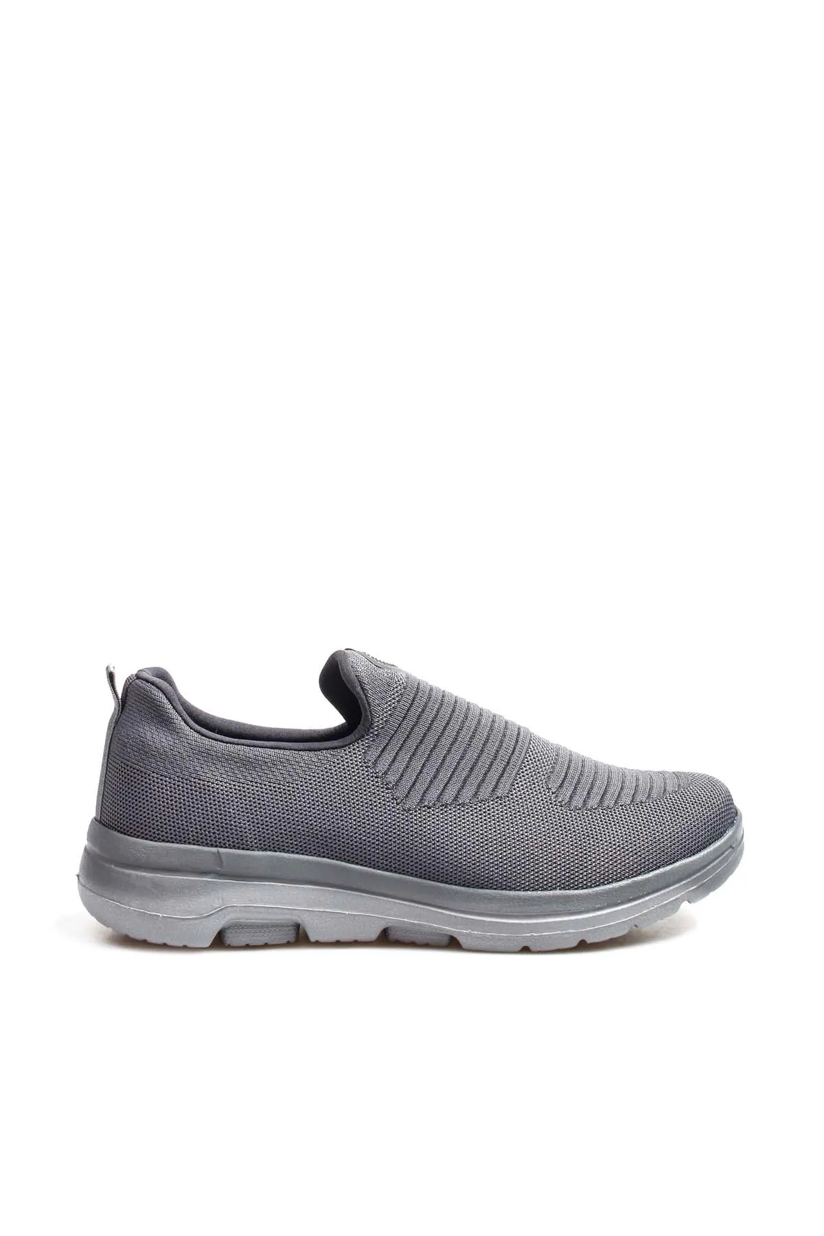 Men's Gray Knit Slip-On Sneakers-Wessi