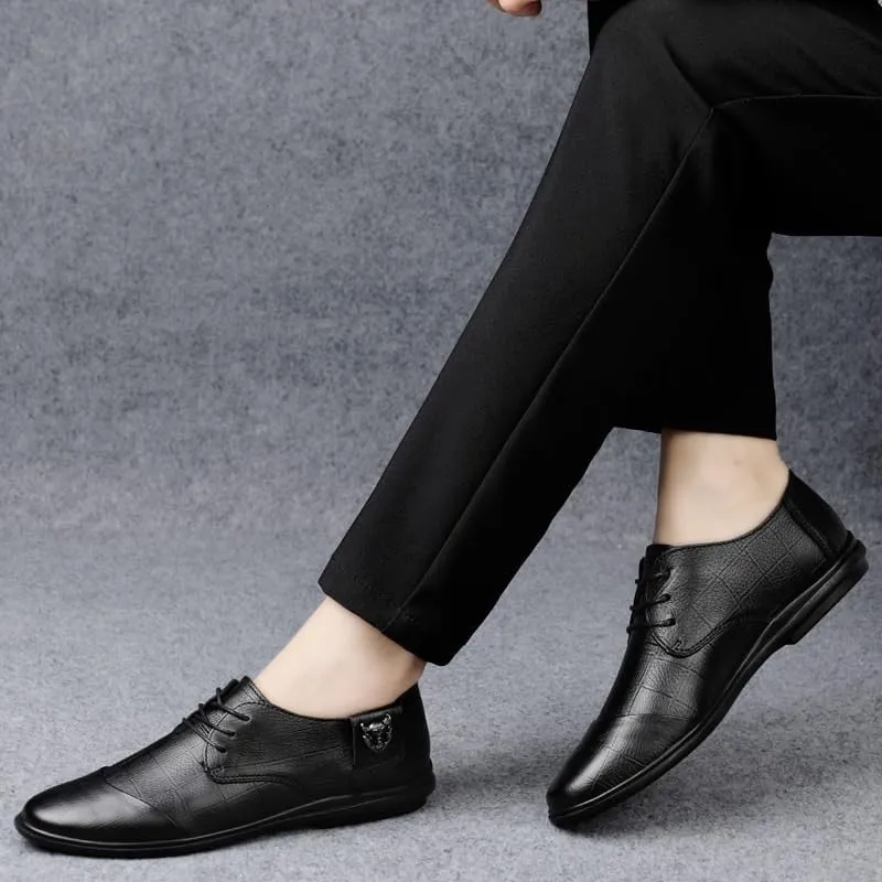Men's Luxury Suede Dress Shoes, Men's Tassel Design Loafers Slip-on Handmade Nubuck Leather Shoes Pointed Toe Dress Shoes