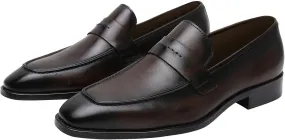 Mens Penny Loafers Slip On Formal Dress Shoes Fashion Modern Genuine Leather Suit Shoes Prom Wedding Business Mocasines Tuxedo Shoes for Men