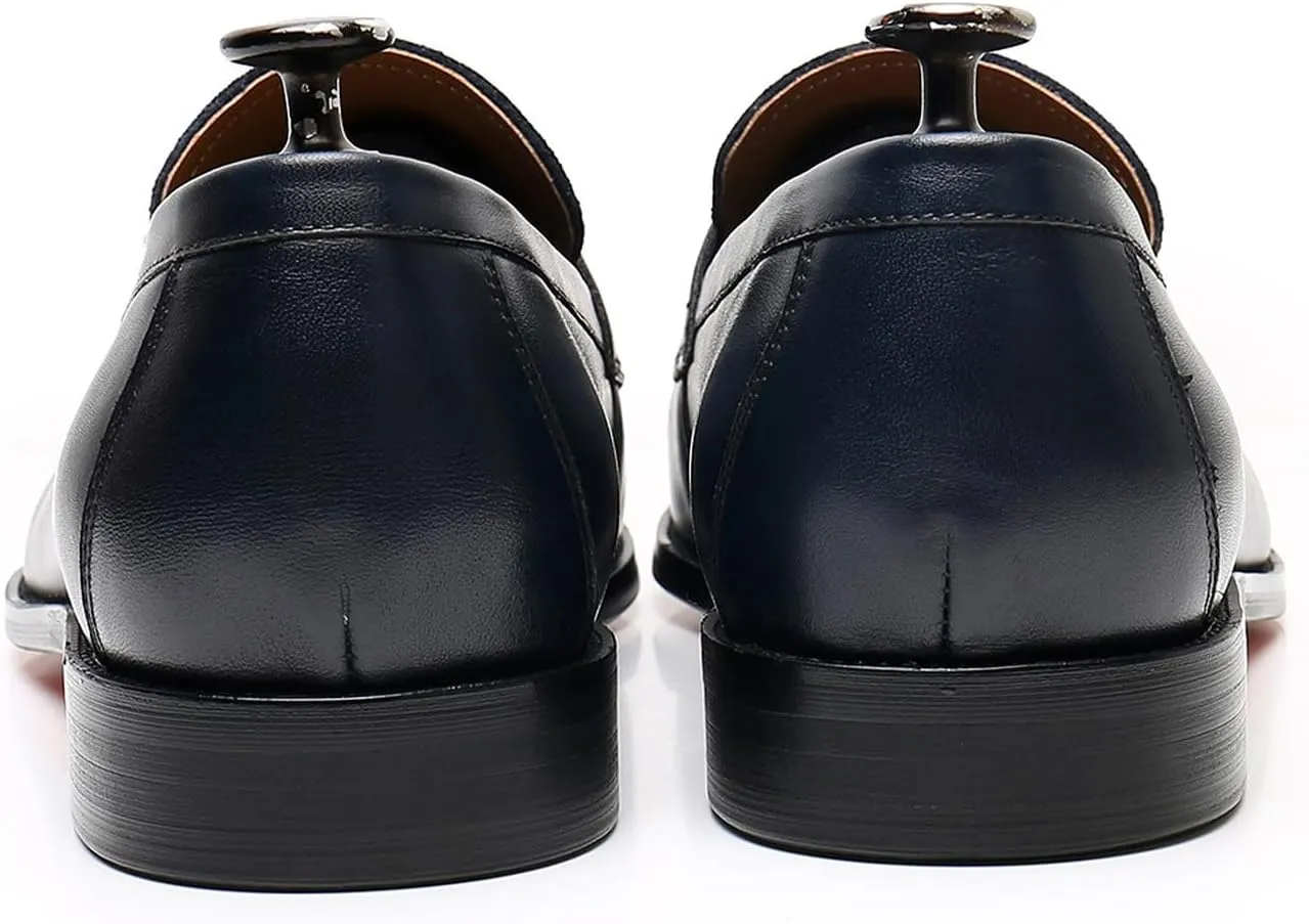 Mens Penny Loafers Slip On Formal Dress Shoes Modern Genuine Leather Mocasines Prom Wedding Business Causal Suit Shoes Tuxedo Shoes for Men