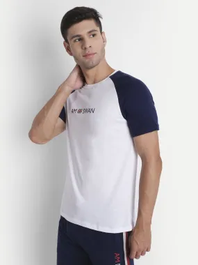 Mens Premium Cotton Printed Raglan Half Sleeve T-Shirts