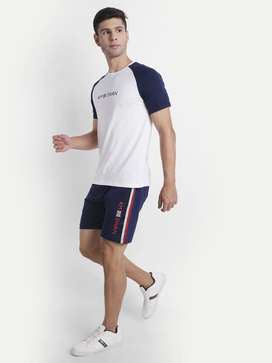 Mens Premium Cotton Printed Raglan Half Sleeve T-Shirts