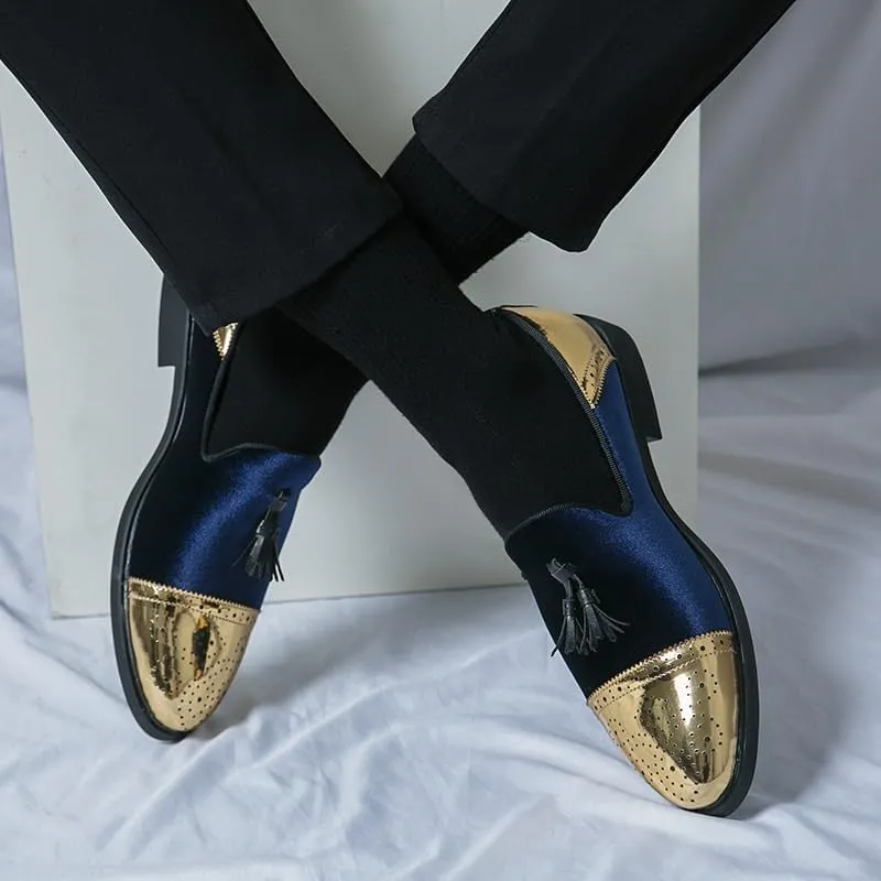 Men's Slip-On Loafers with Tassel, Comfortable Casual Dress Shoes, Business Oxford Shoes for Men, Office Flats