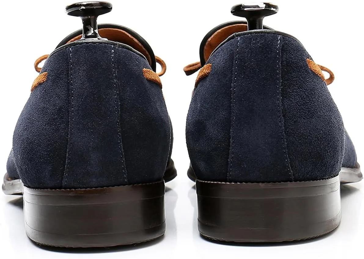 Mens Tassel Loafers Slip On Dress Shoes Modern Suede Mocasines Prom Causal Wedding Business Suit Shoes Tuxedo Shoes for Men