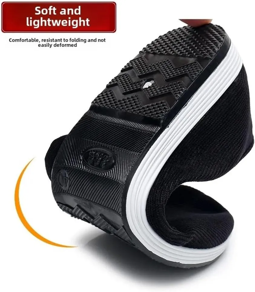 Men's Vintage Casual Corduroy Sneakers Solid Color Breathable Canvas Lazy Shoes Slip-On for Summer