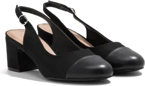 MOOMMO Women Chunky Heel Pumps Slingback Cap Toe Slip On Round Toe Dress Shoes Two Toned Patchwork 2 inch Low Heel Office Lady Formal Elegant Slide Sandals Close Toe 4-13 M US MOOMMO Women Chunky Heel Pumps Slingback Cap Toe Slip On Round Toe Dress Shoes Two Toned Patchwork 2 inch Low Heel Office Lady Formal Elegant Slide Sandals Close Toe 4-13 M US