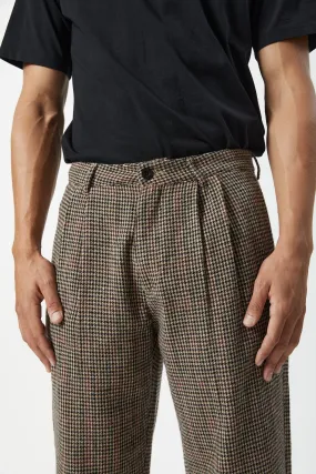 Mr Simple Brooklyn Pant in Natural Houndstooth