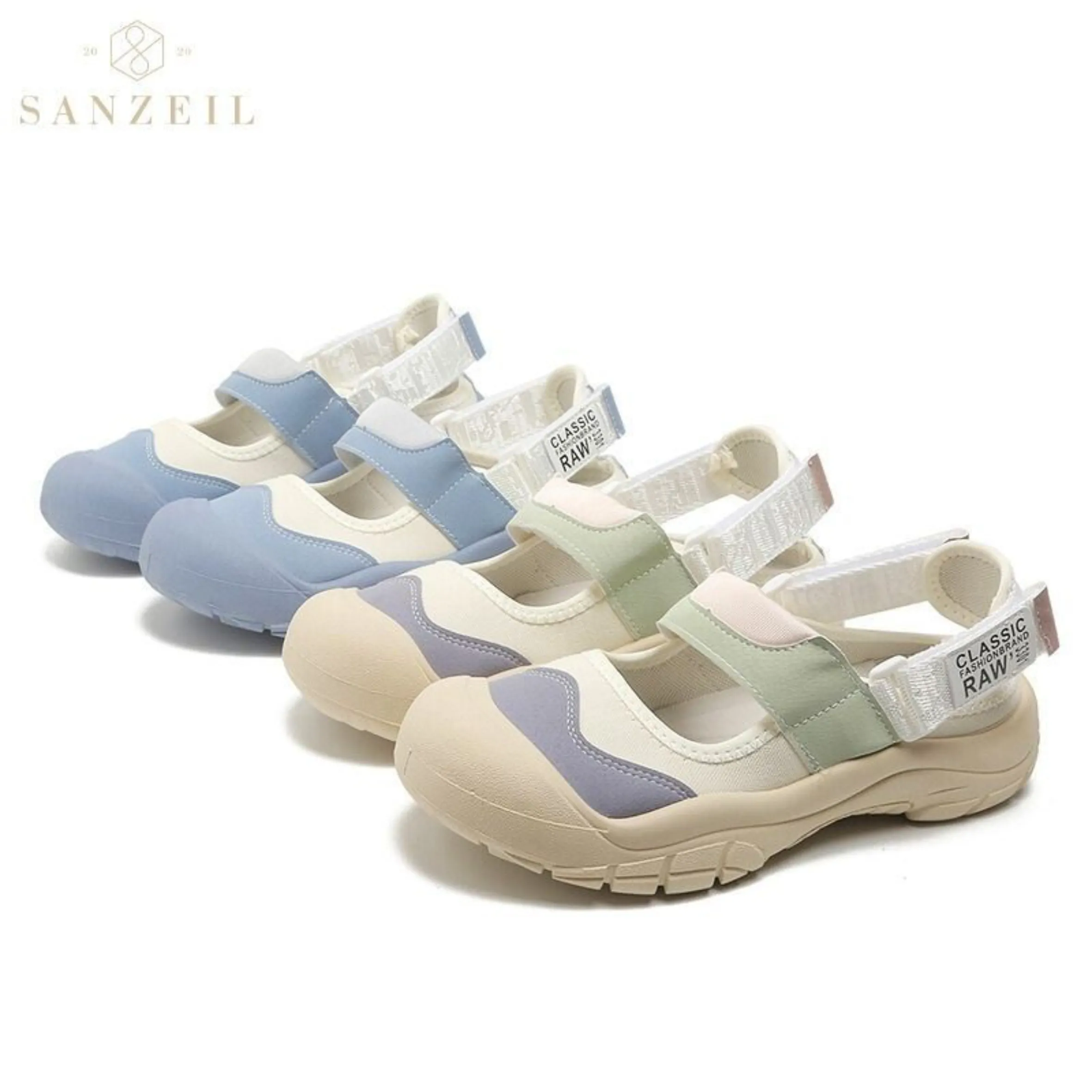 Nanccy - Women's Hollow Hook Flat Air-Cushioned Slip-On Sandals