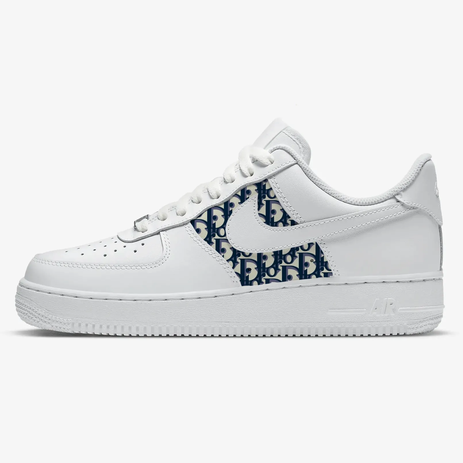 Navy Cream D Mid Panel AF1