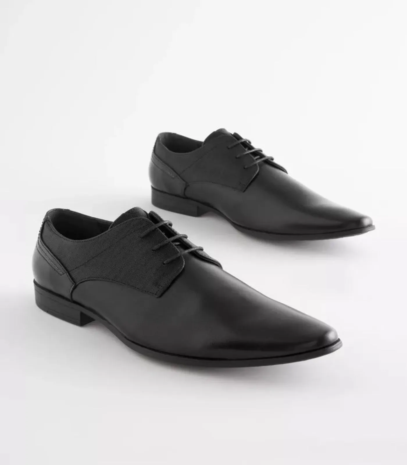 Next Black Wide Fit Lace Up Derby Shoes Size 11