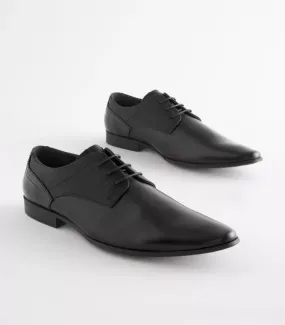 Next Black Wide Fit Lace Up Derby Shoes Size 11