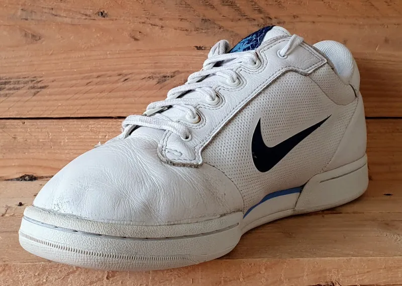 Nike Air Classic Low Leather Trainers UK9.5/US10.5/E44.5 318933-141 White/Blue