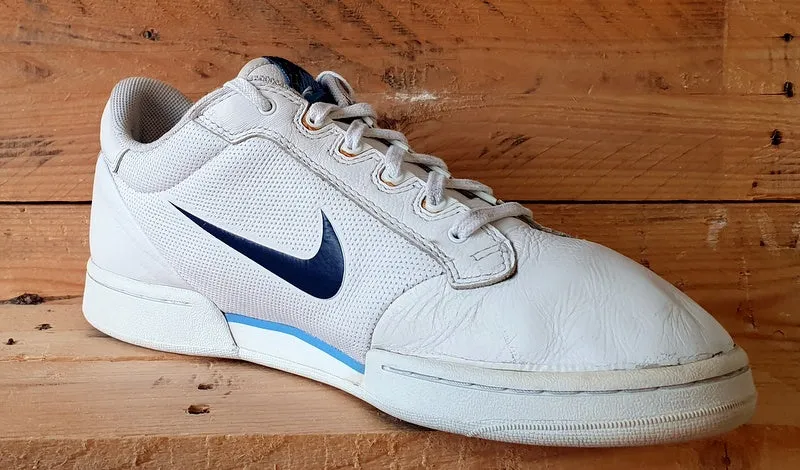Nike Air Classic Low Leather Trainers UK9.5/US10.5/E44.5 318933-141 White/Blue
