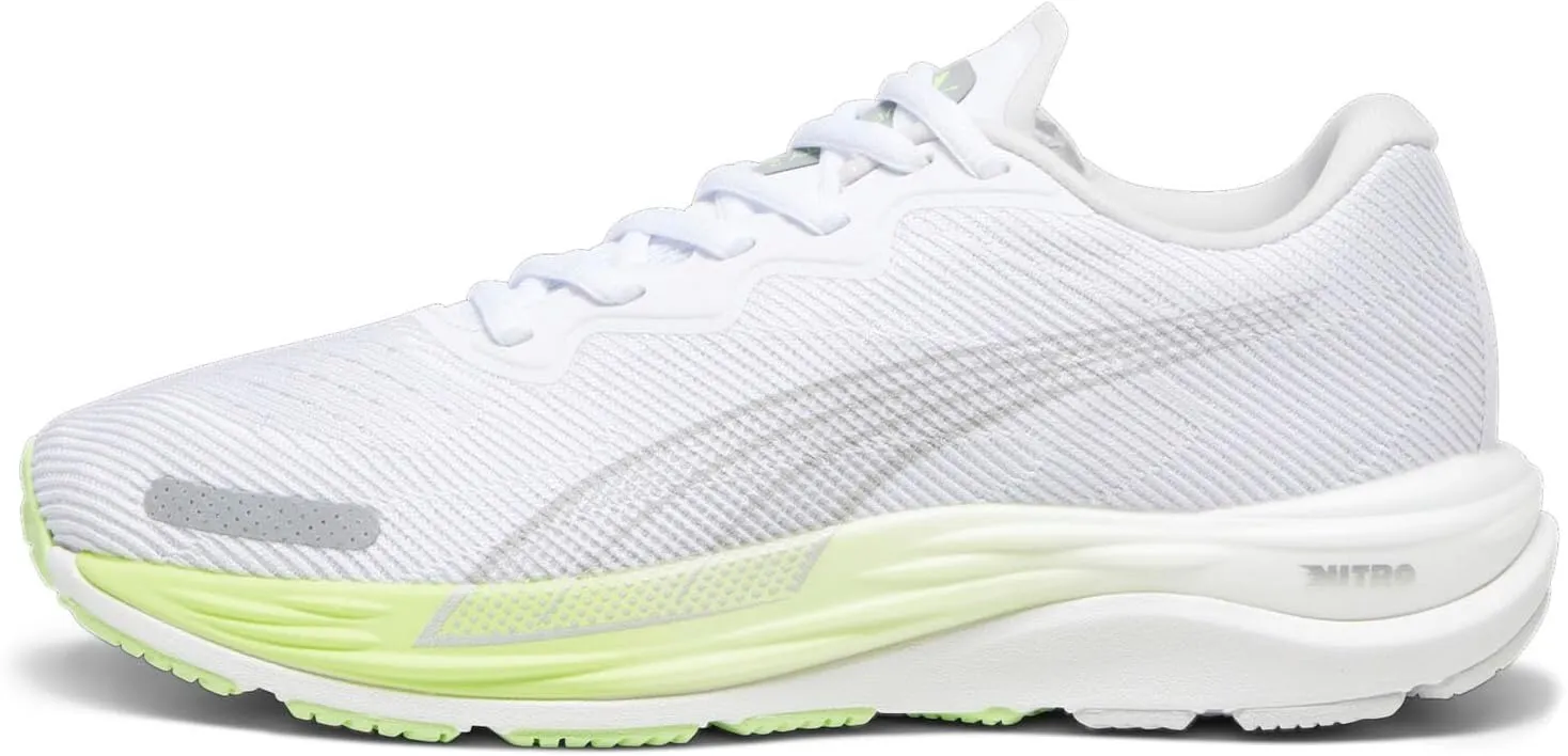 Puma - Womens Velocity Nitro 2 Shoes, Color Puma White/Speed Green, Size: 8 M US