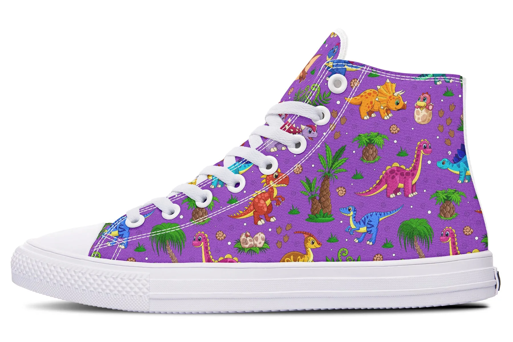 Purple Baby Dinos High Tops