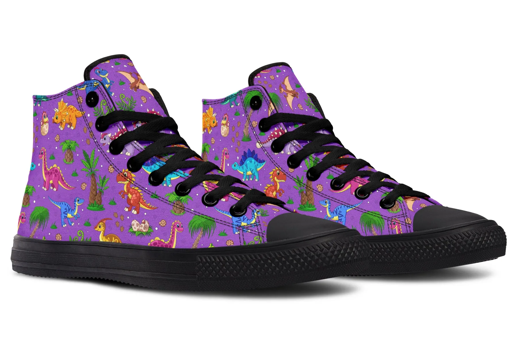 Purple Baby Dinos High Tops