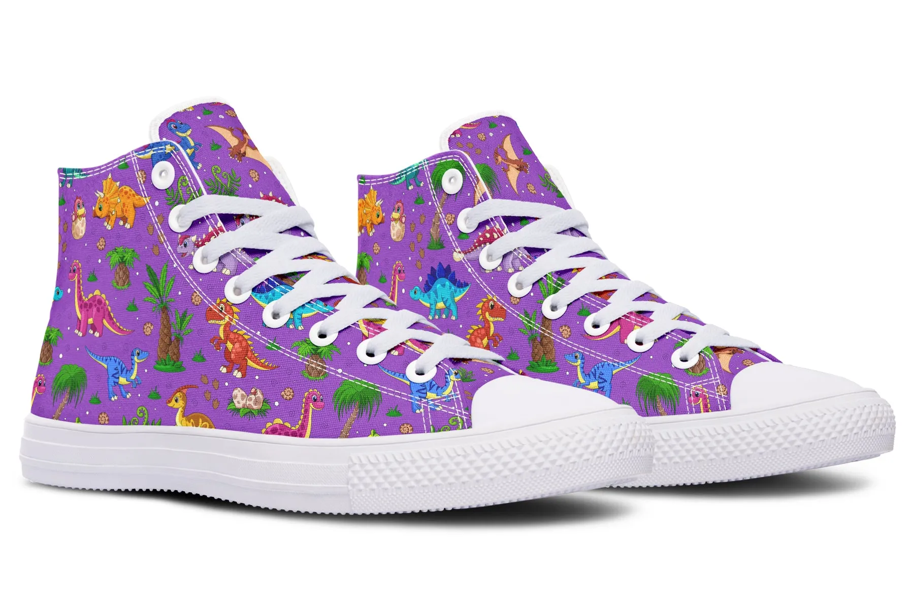 Purple Baby Dinos High Tops