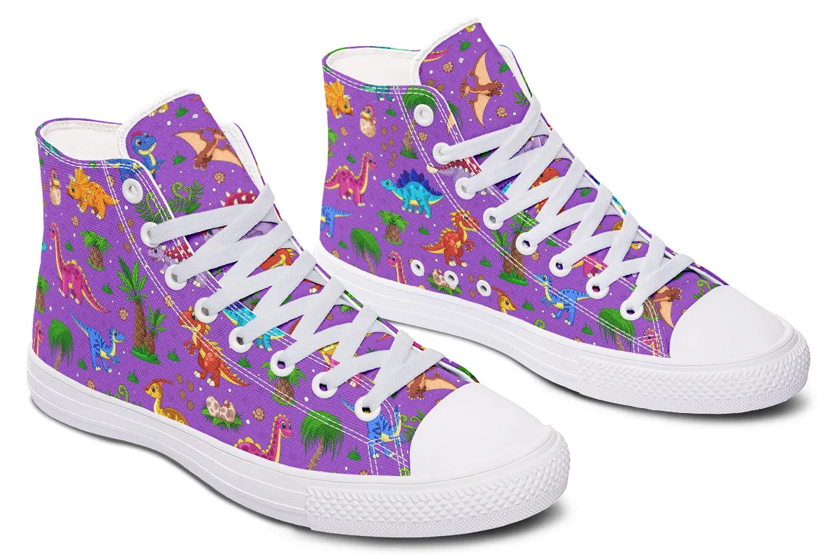 Purple Baby Dinos High Tops