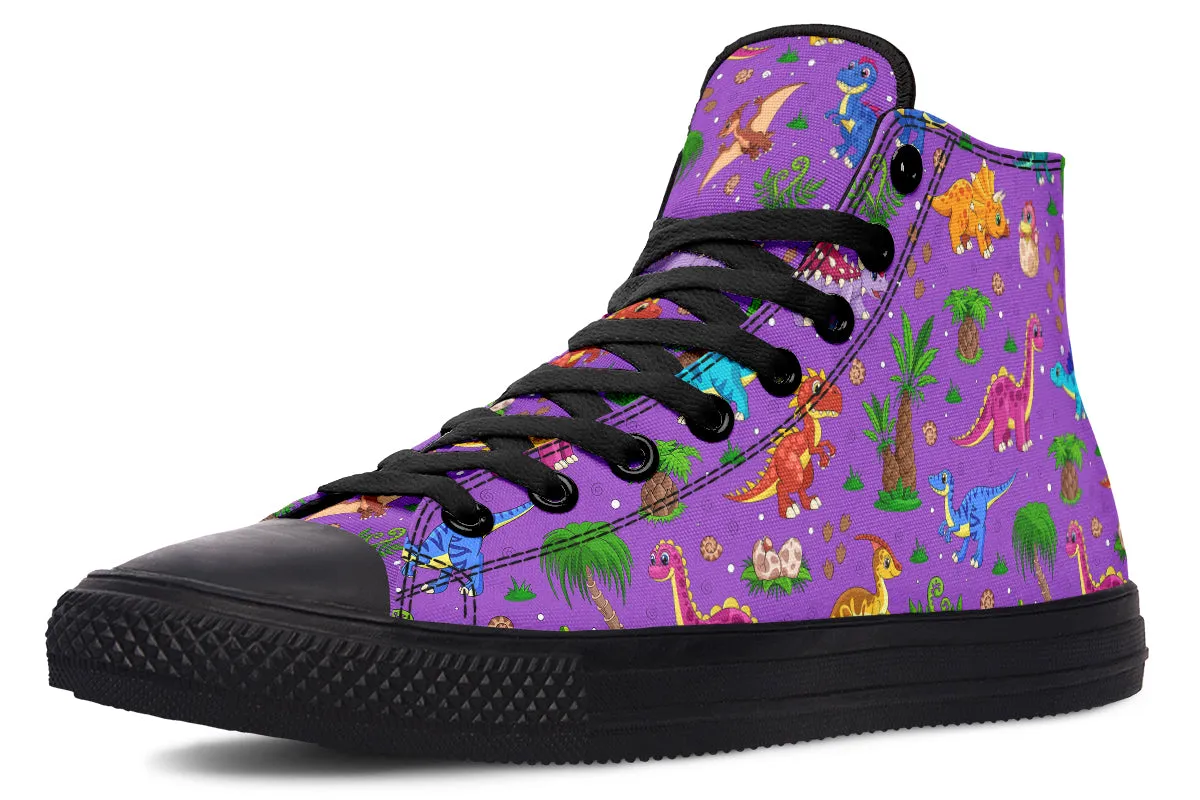 Purple Baby Dinos High Tops