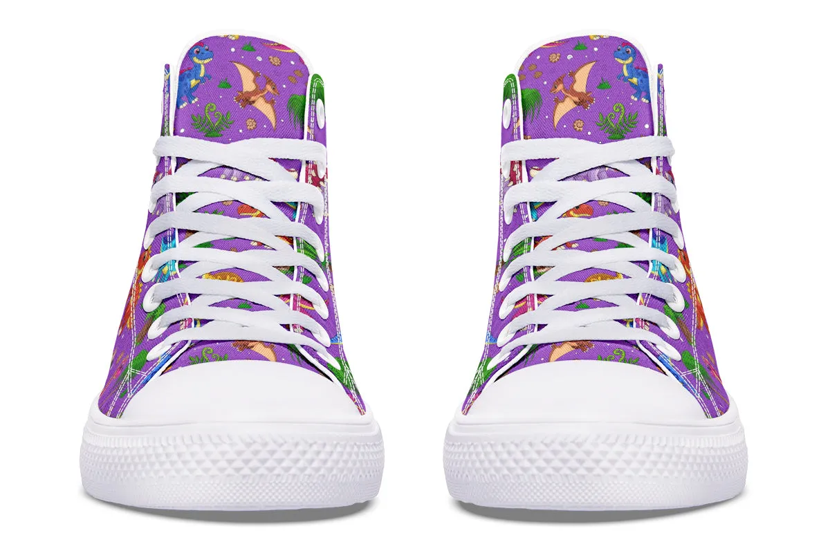 Purple Baby Dinos High Tops