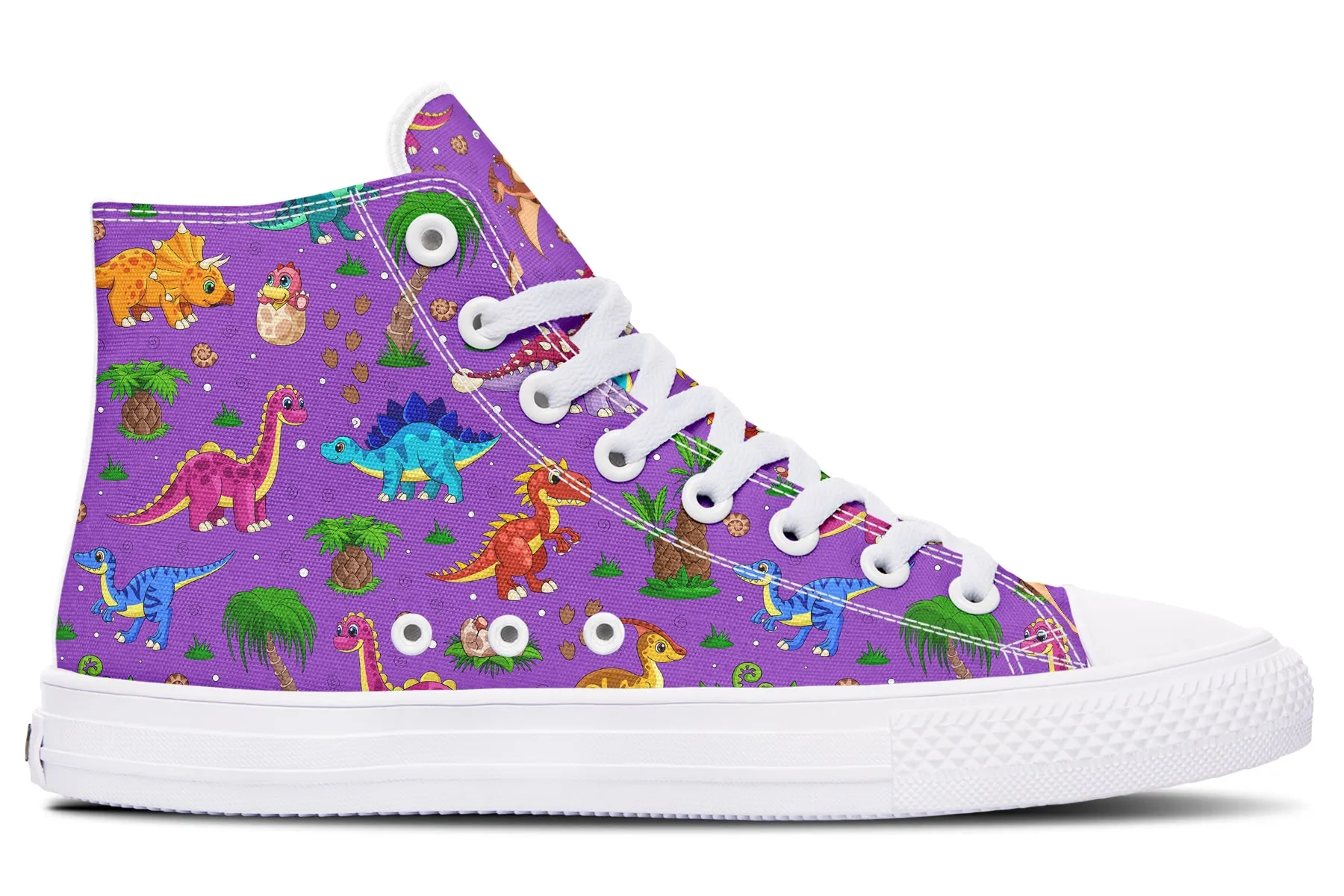 Purple Baby Dinos High Tops