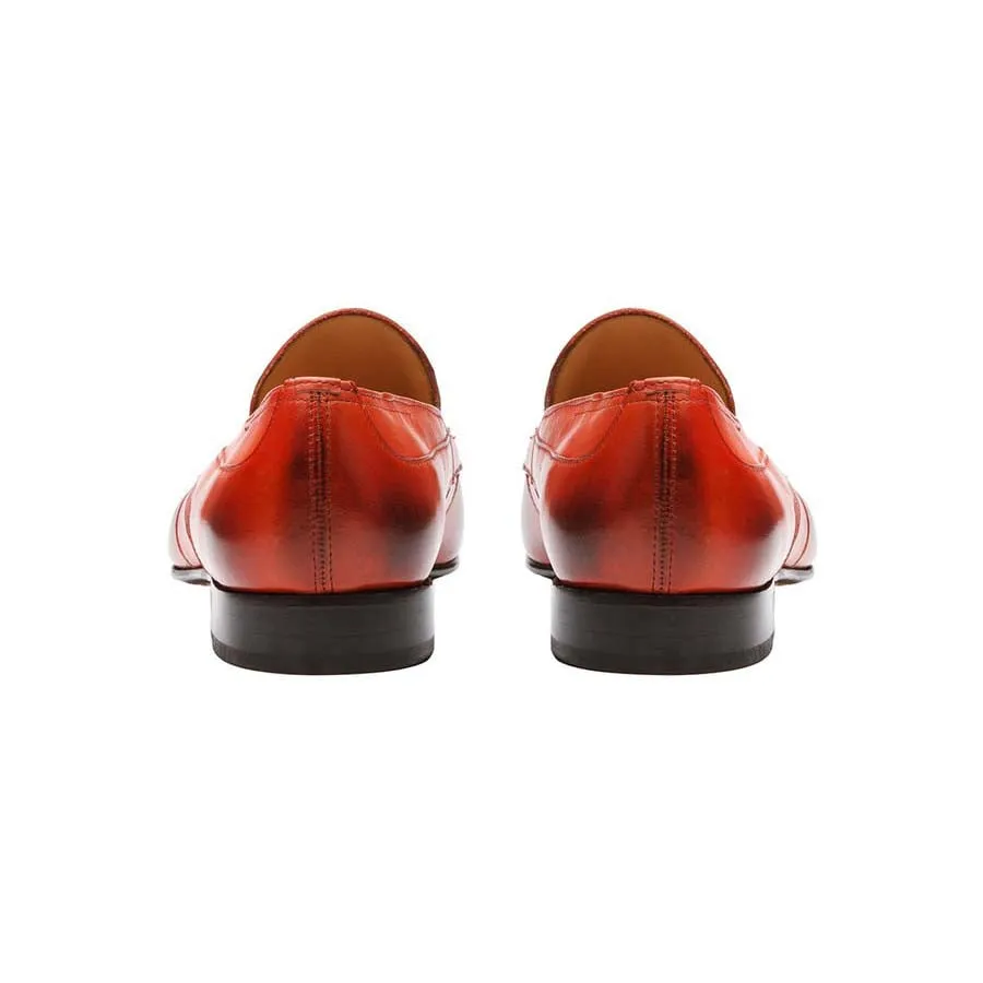Red Saddle Loafers
