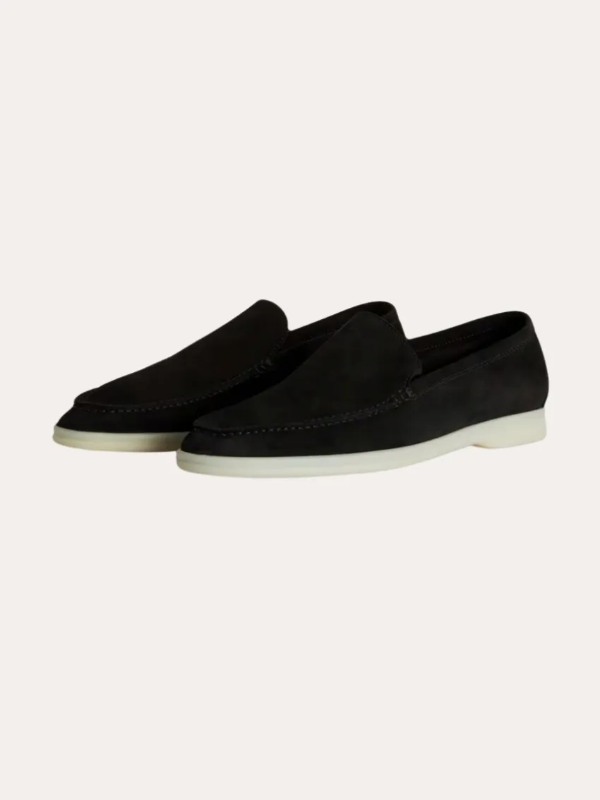 Refined Suede Loafers – Black