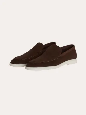 Refined Suede Loafers – Dark Brown