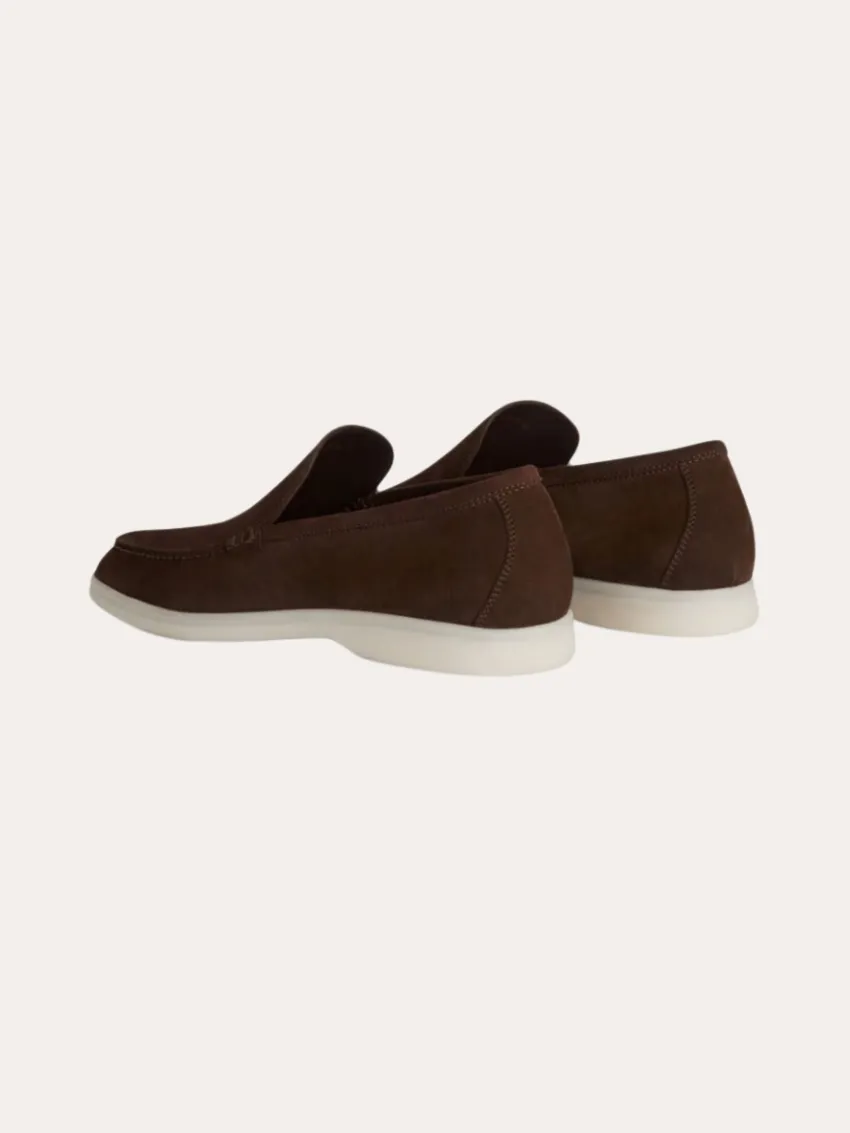 Refined Suede Loafers – Dark Brown
