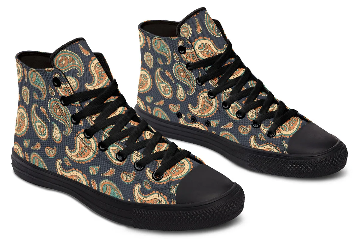 Retro Paisley High Tops