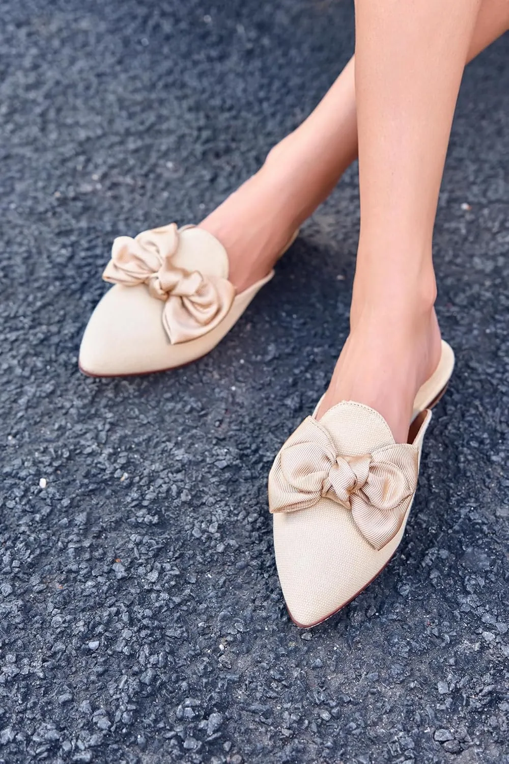 Rilista Mules for Women Slip On Comfortable Pointed Toe Womens Loafers Women's Flats for Women's Mules & Clogs