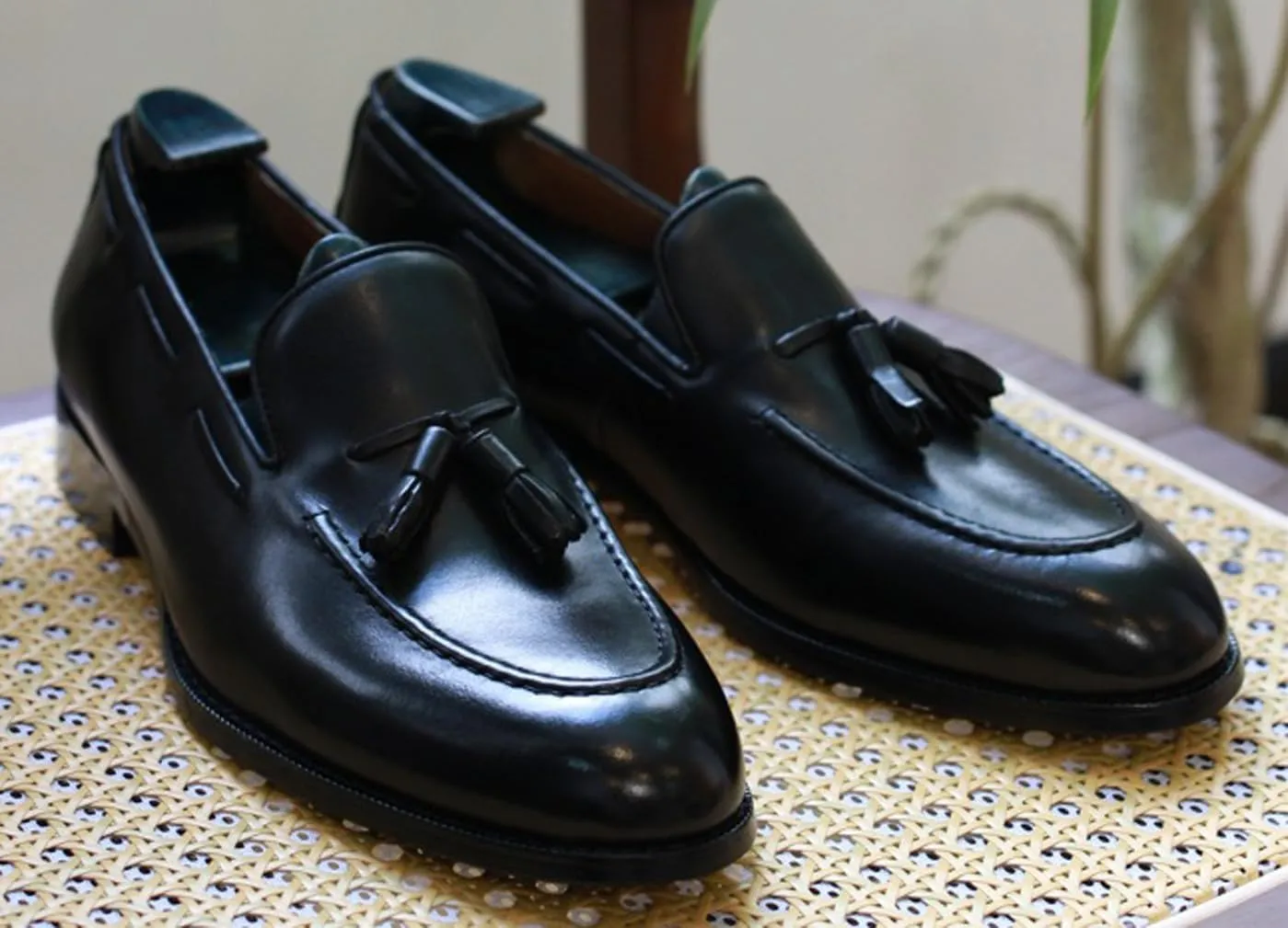 Santimon Mens Tassel Loafers Slip On Dress Causal Mocasines Modern Prom Wedding Genunie Leather Penny Loafers Comfortable Breathable Fashion Tuxedo Shoes for Men
